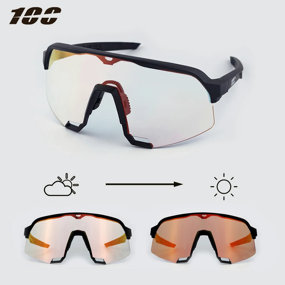 Photochromic Cycling Sunglasses Professional Road Bike Riding Glasses for Men Bicycle Windproof Sand Goggles Bike Eyewear