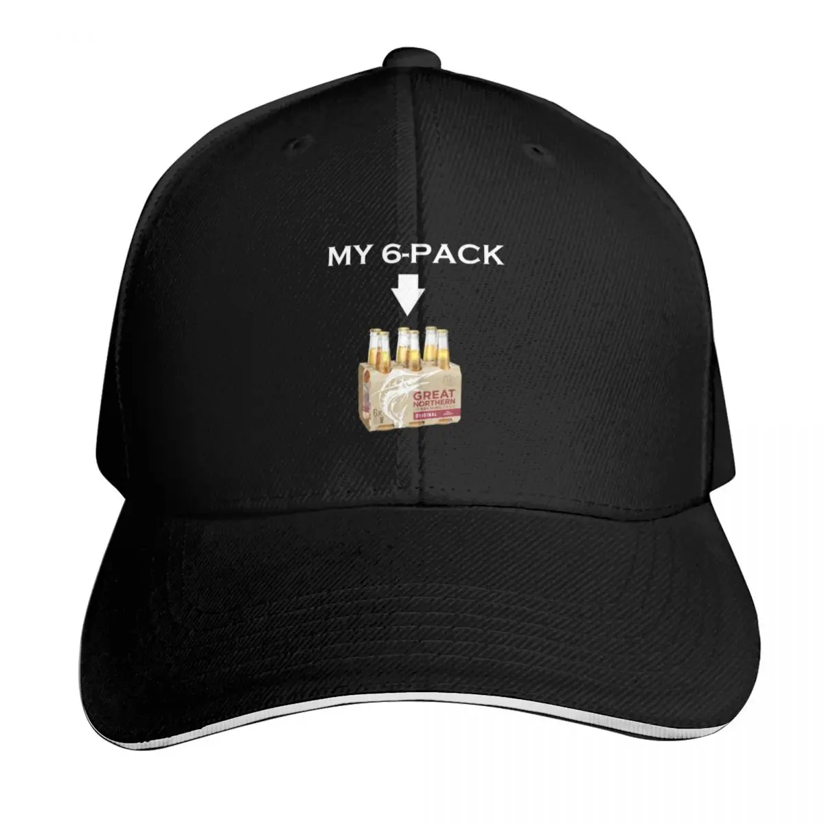 6-pack of Great Northerns Baseball Cap Quick Dry Performance Cotton Twill Breathable Contrast Two Tone Brim