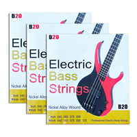 B20 Nickel Alloy Wound Electric Bass Strings Set Plated High-carbon Steel Nickel-Plated Ball-End Long Scale Light (40-95/40-125)