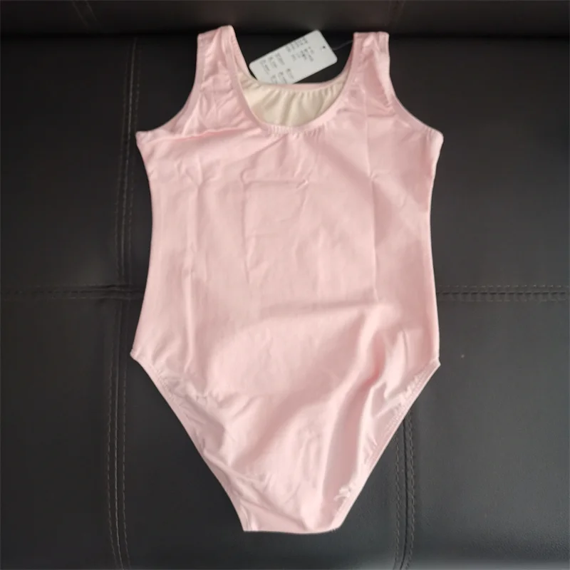 Hot Sale Cheap Kids Girls Children Training Dance Wear Cotton Spandex White Black Pink Tank Sleeveless Ballet Leotards