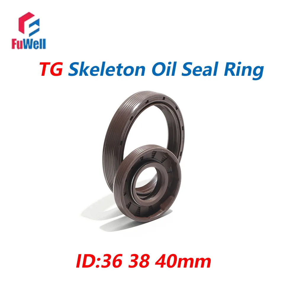 Fuwell 5pcs Skeleton Oil Seal TG skeleton oil seal lip seal water seal Inter Diameter 36 38 40mm Pressure/Corrosion resistance