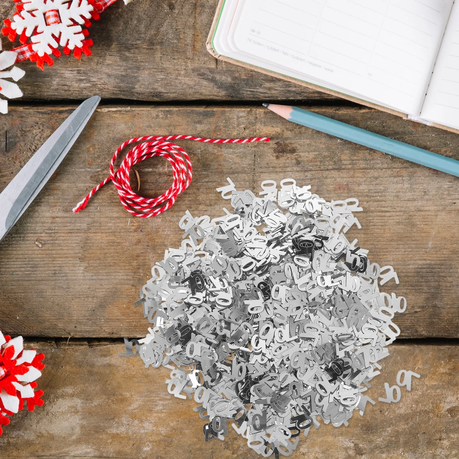 

1200pcs Number 70 Sequins Silver Color High Quality Party Decoration Supplies Table Confetti For Birthday Anniversary