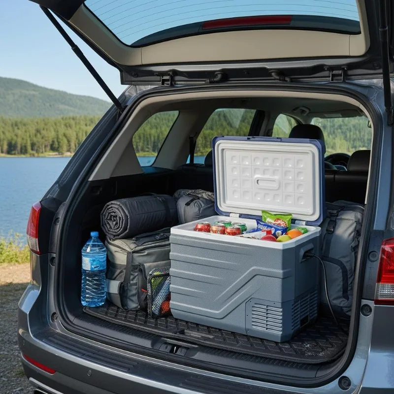 Frigorifero-Congelatore Portatile 45 L — Mini-Frigo Per Auto, Ghiacciaia Mono-Zona