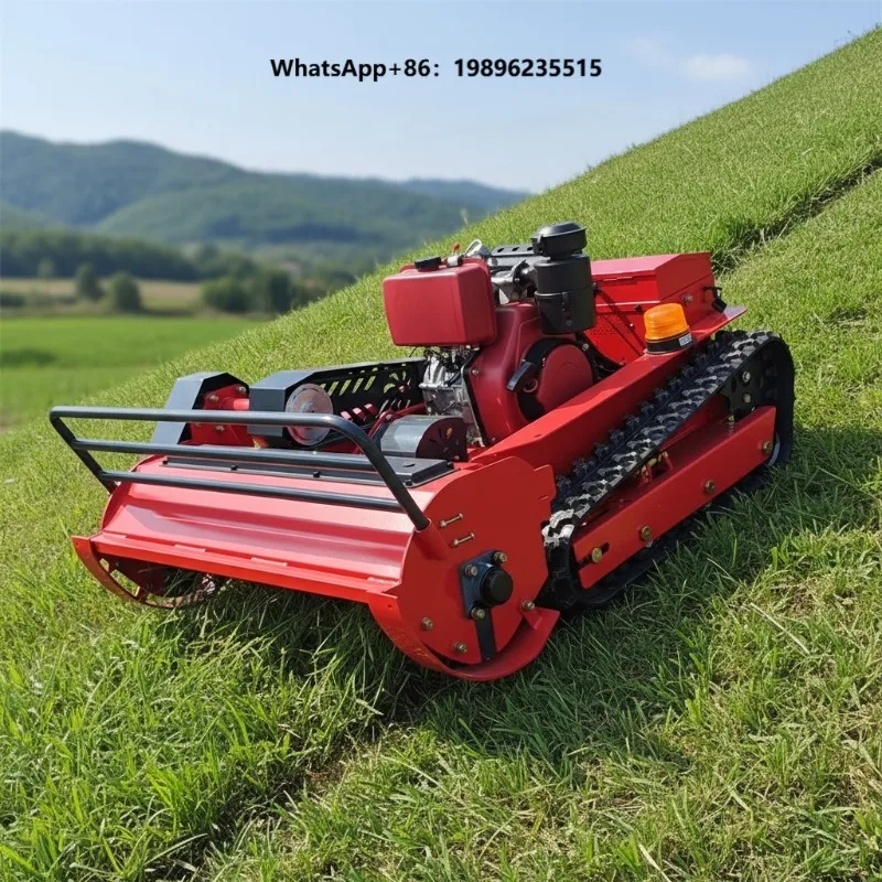 Small Robot Grass Cutter Cutting Width 80cm 100cm 120cm Remote Control Crawler Lawn Mower