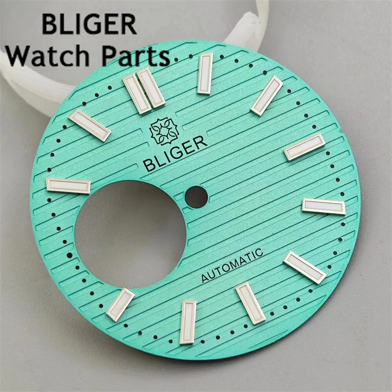 بليجر-ساعة مضيئة للرجال ، قطع غيار ساعة ، C3 أخضر ، تناسب حركة NH38 ،