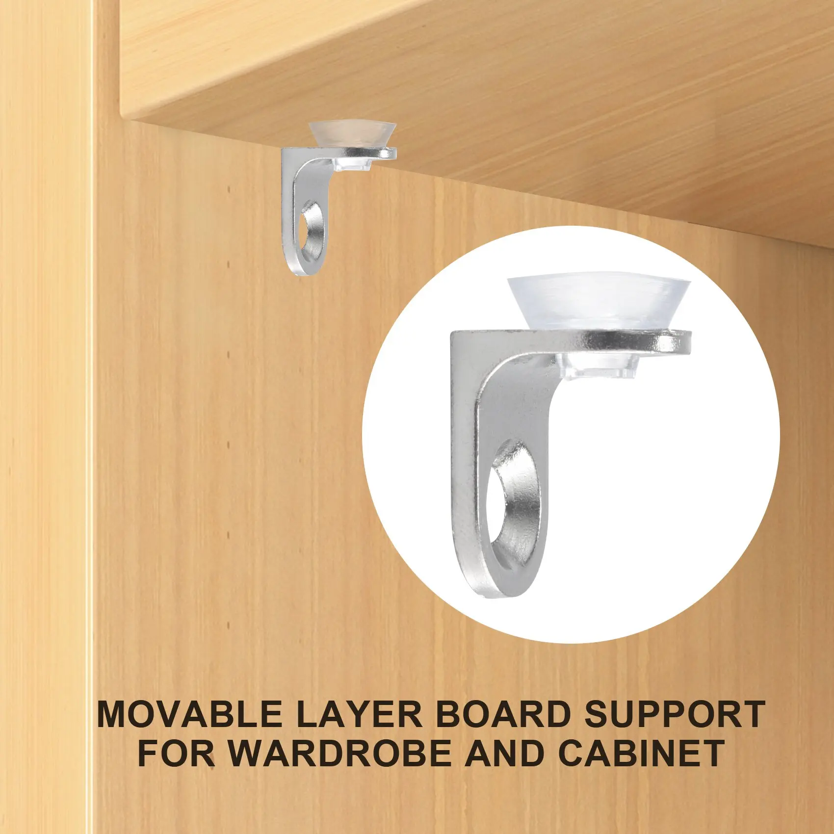 30 Pieces Glass Shelf Bracket with Sucker Glass Shelve Support Right Angle Fixing Brackets for Kitchen Cabinets Cupboard