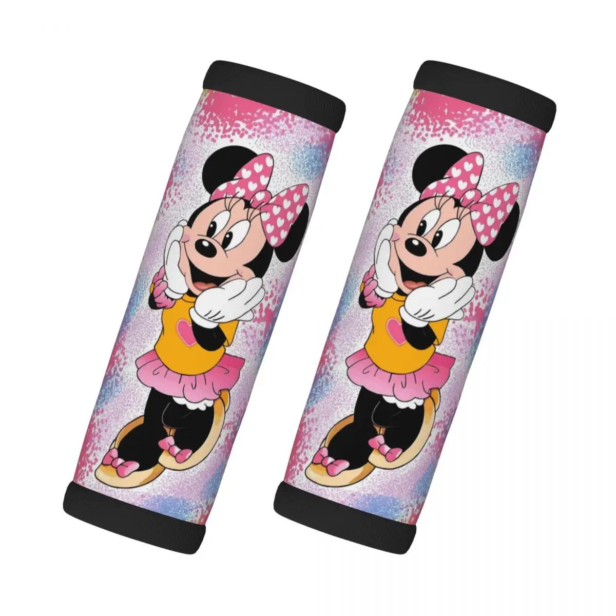 

Custom Funny Minnie Mouse 2 Pcs Luggage Handle Wrap Refrigerator Handle Suitcases Travel Accessories
