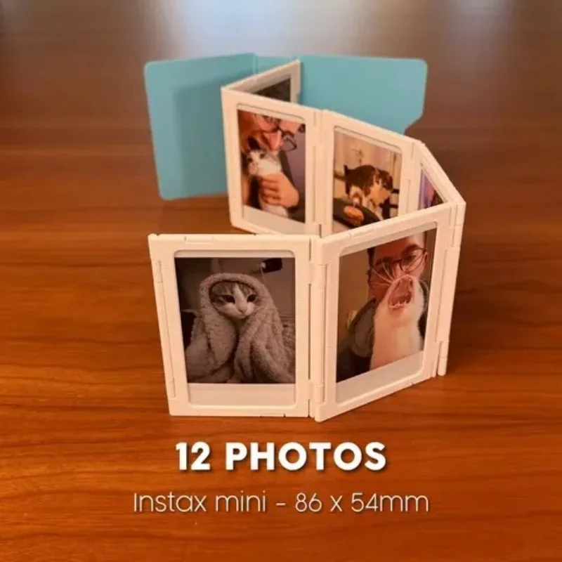 Magnetic Open Folder Desktop Instant Photo Album 12  Photo Pictures Can Be Put Mini Portrait Picture Frame Desk Home Decor Gifts