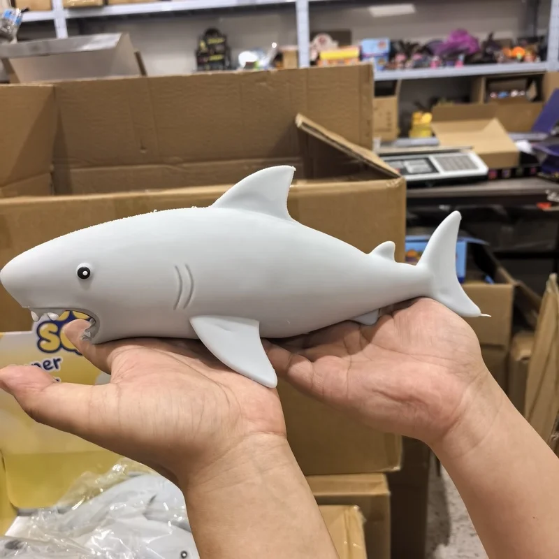 32cm Generic  Shark Squishy Squeeze Stress Ball Jumbo Soft Fidget Sensory Toy For Stress Relief Office Leisure Decompression