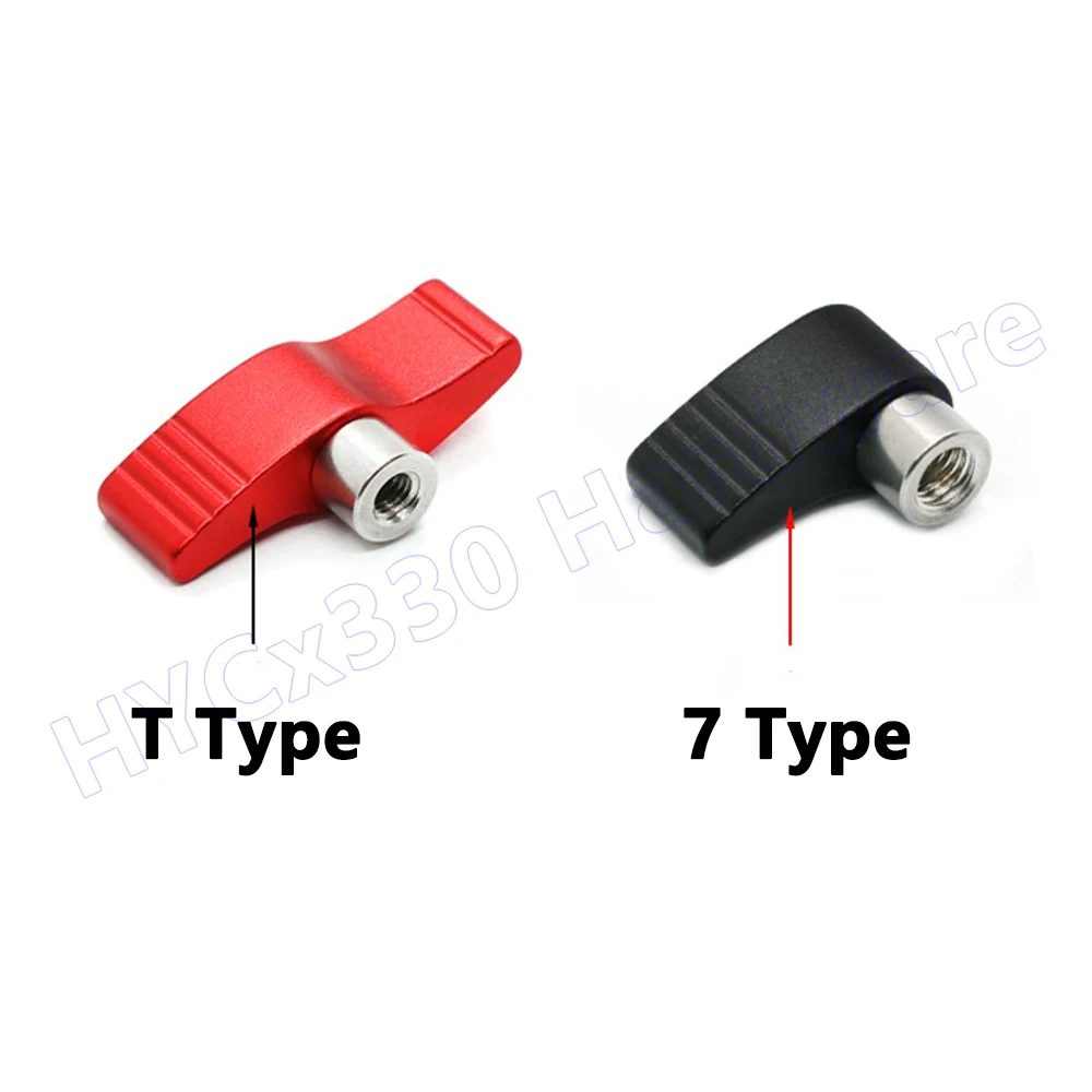 2PCS Thumb Nuts, M3 M4 M5 M6 Aluminum Alloy Butterfly Shape Adjustable Handle Clamping Knob Tighten Nut for SLR Rail Rod Slider