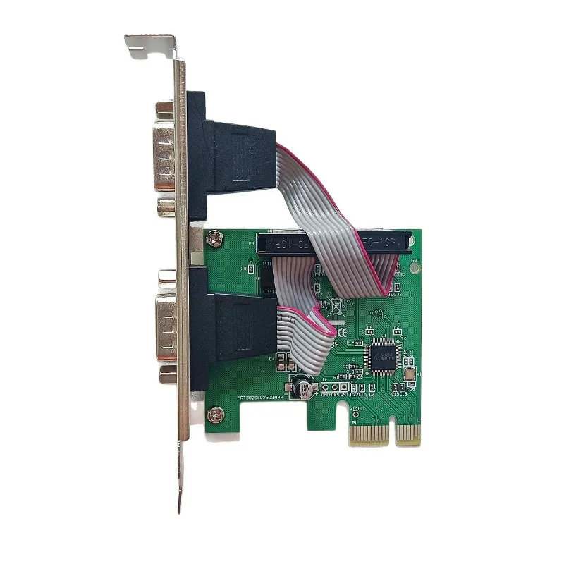 PCI-E To Dual DB9 RS232 Serial Port Card 2 COM Ports Industrial PCIe Serial Adapter for Windows 10