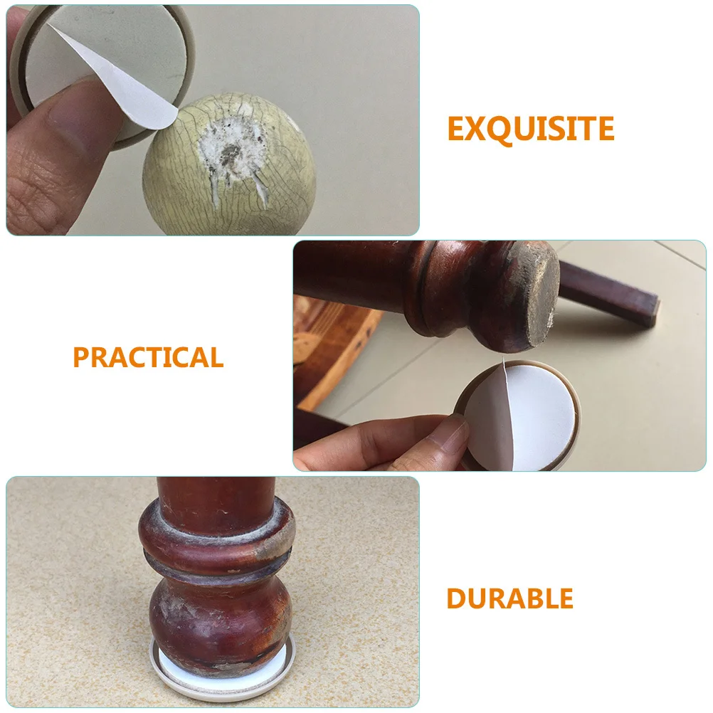 

15pcs Silent Furniture Pads Round Floor Protectors Heavy Duty For Chairs Tables Desks Stools Cabinets Hardwood Carpet Tile