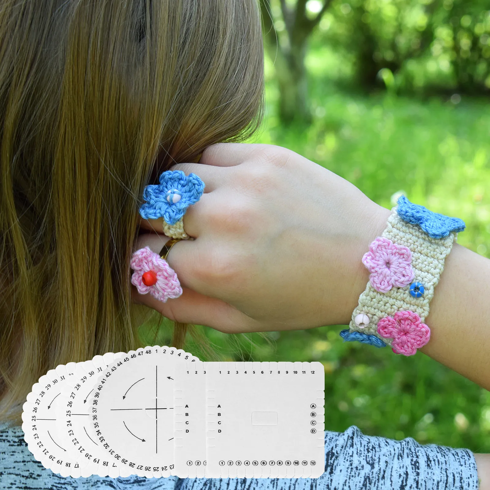 5Pcs Rope Weaving Board Professional Eva Material Safe Flexible DIY Bracelet Knitting Loom Weaving Tool Rope Knitter