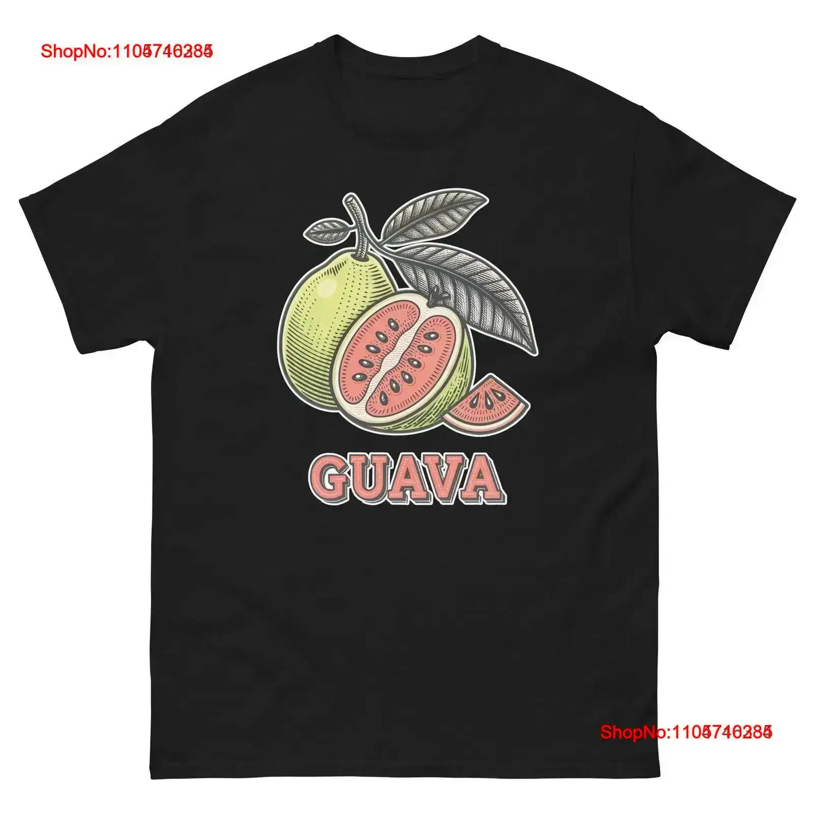 Guava Fruits Vegetables Fresh Food Groceries T Shirt vintage Washed Casual homme Stretched Top For Everyday Wear vintage