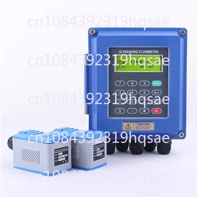 Ultrasonic Flowmeter External Clip Type Split Wall Mounted Handheld Liquid Water Pipeline Heat Flow Sensor 485