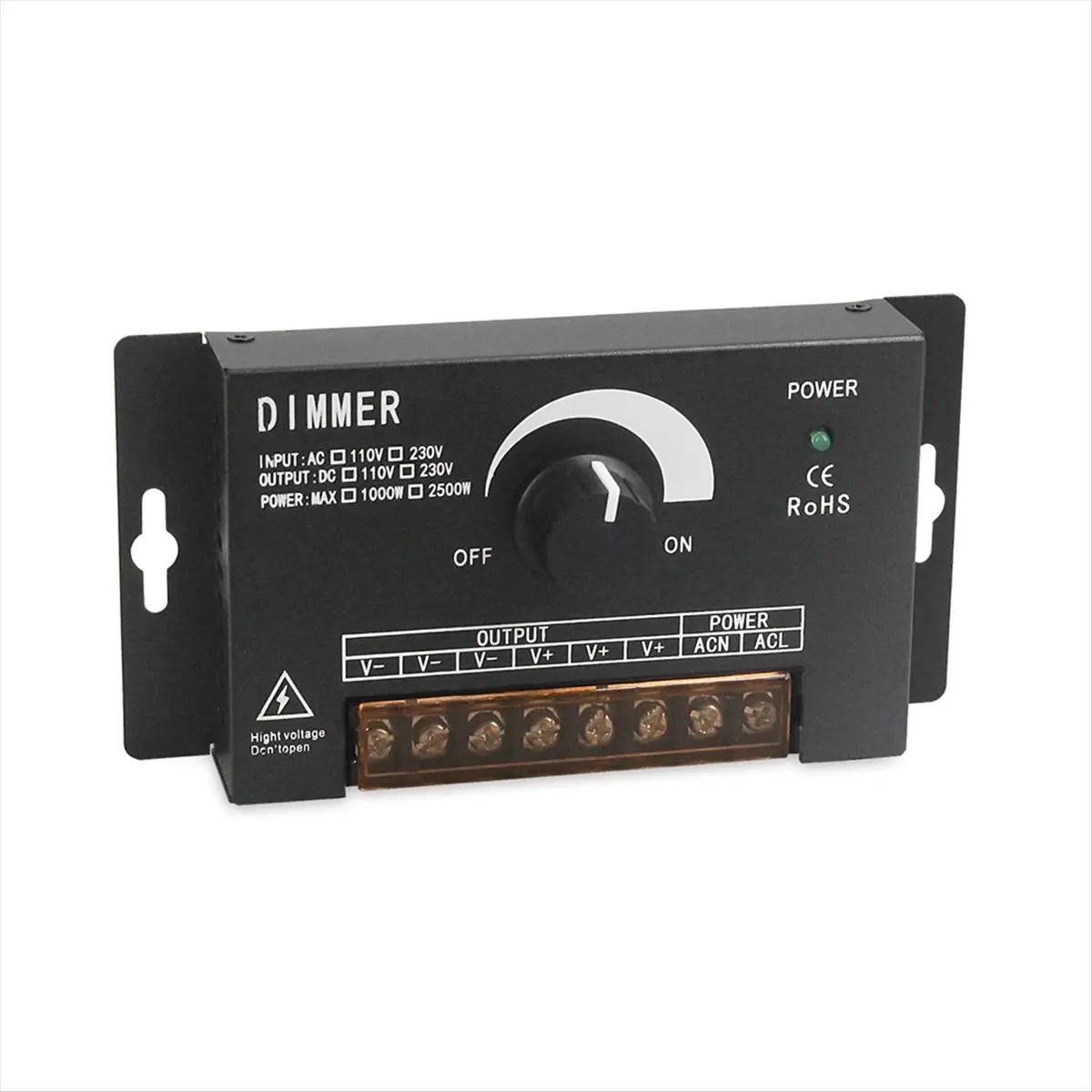 NEW AC220V 2500W LED Switch 0-100% Stepless Dimmer Single Color LED Strip Light Brightness Adjustment Controller