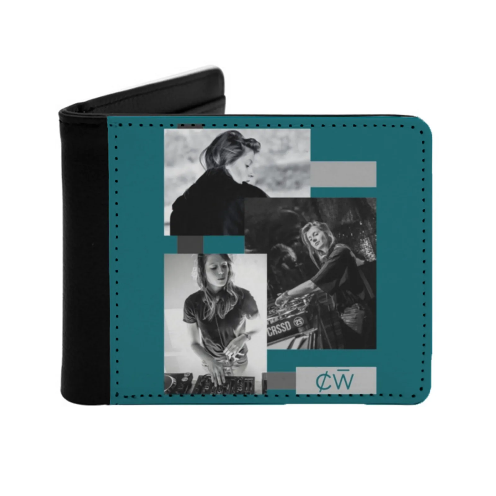 

Charlotte De Witte Black And White Short Men's Wallet Multifunction Purse Male Pu Leather Wallet Charlotte De Witte Charlotte