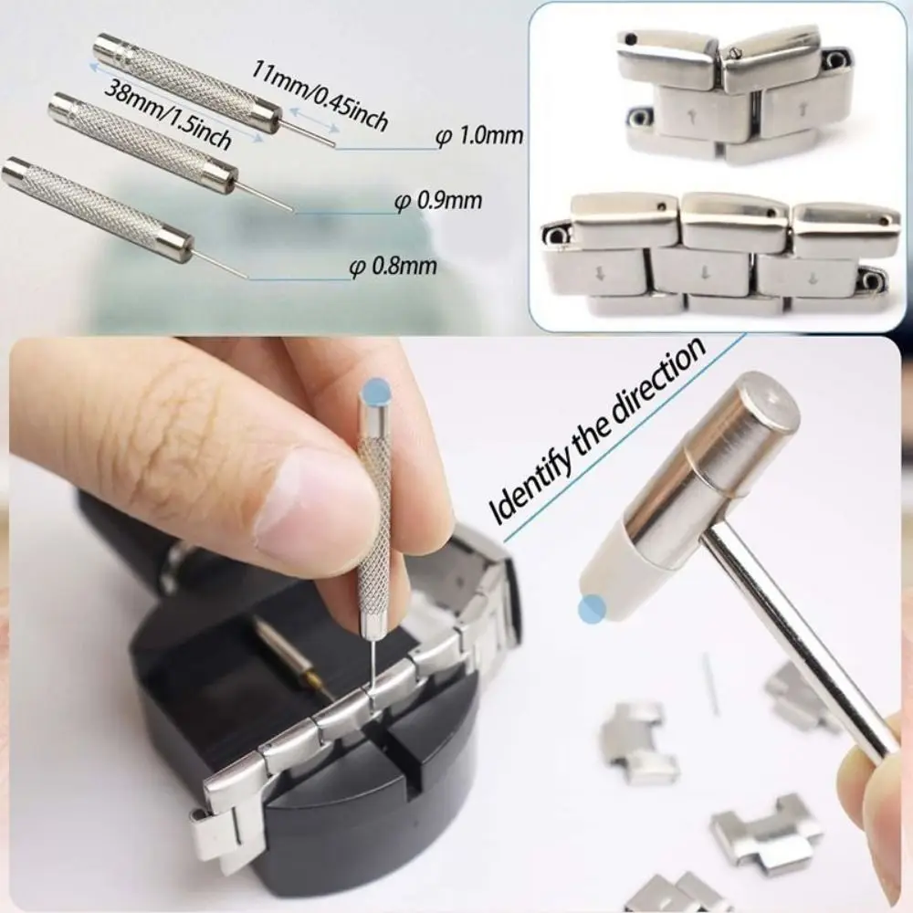 

52Pcs/set Precision Watch Link Removal Tool Kit Durable Pin Extraction Strap Chain Pin Remover Watch Regulator Link Removal