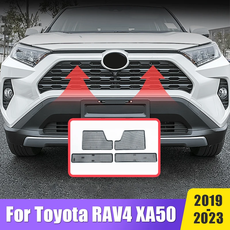 

For Toyota RAV4 2019-2021 2022 2023 2024 XA50 Accessories Front Grille Insect Net Screening Insert Mesh Protection Covers Trim