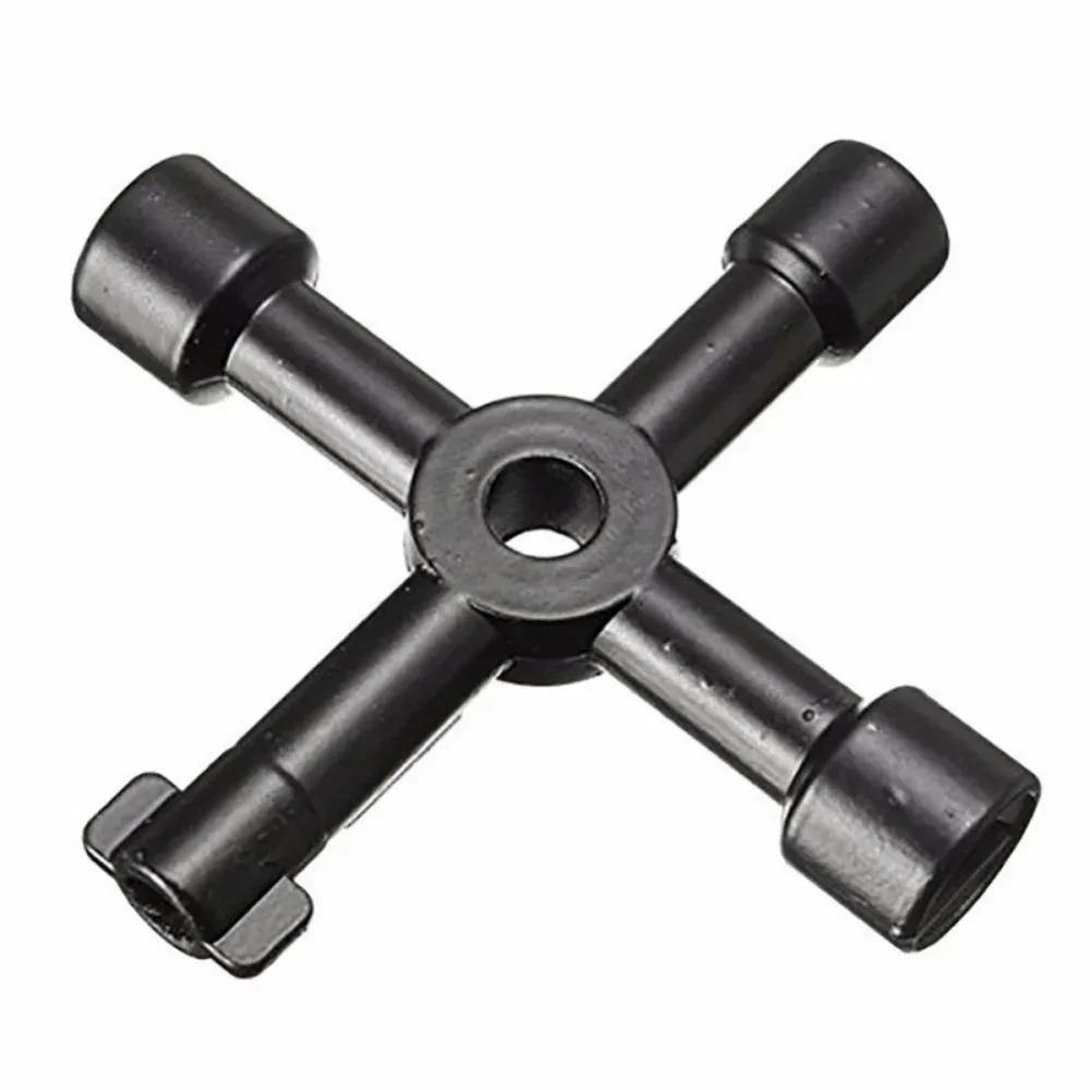 4-In-1 Multifunction Electrician Plumber Utility Cross Switch Wrench Universal Square Triangle Key for Gas Train Bleed Radiator