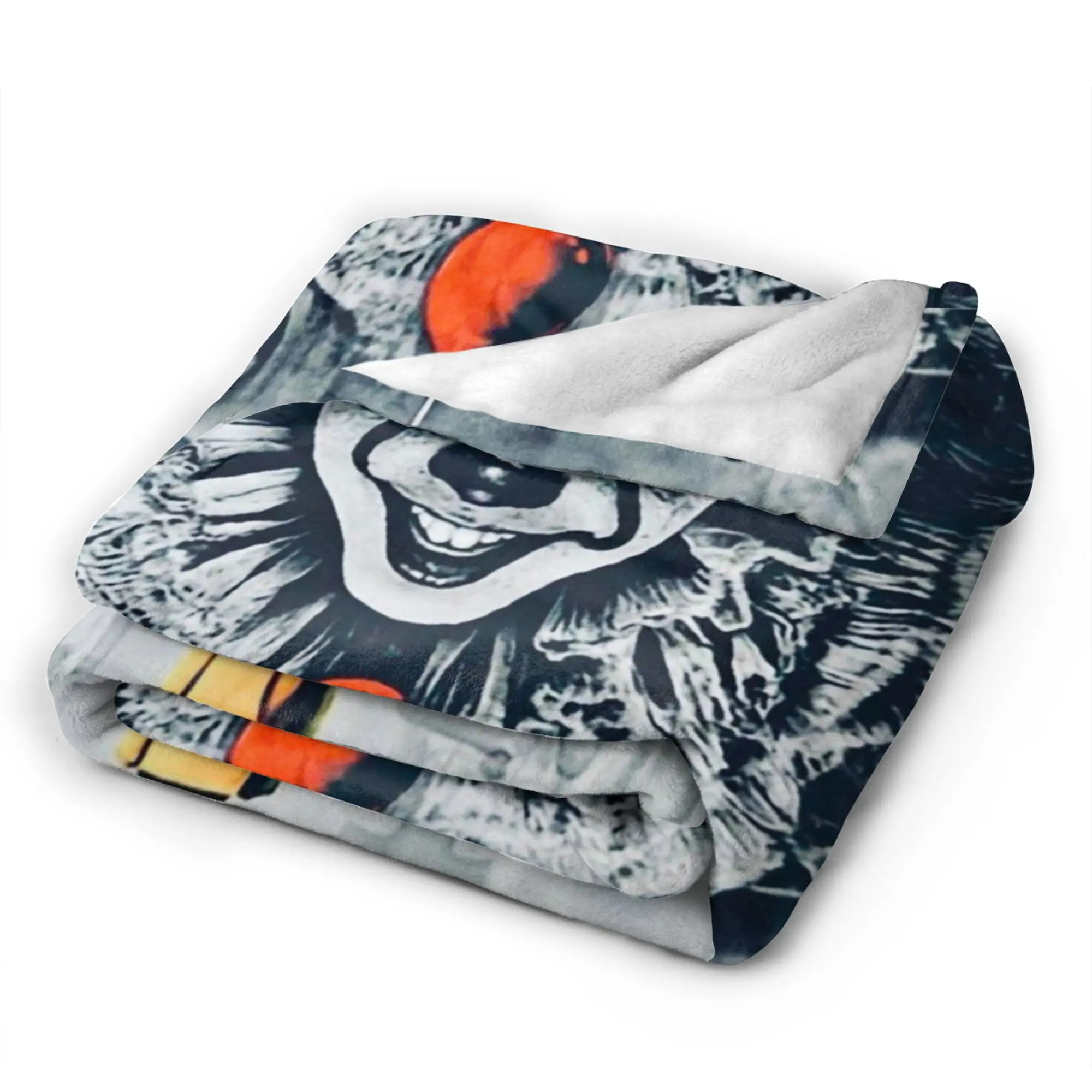 It P-Pennywise Clown Blankets Quality Super Soft  Throw Blanket Spring Children Couch Chair Sofa Bed Funny Bedspread