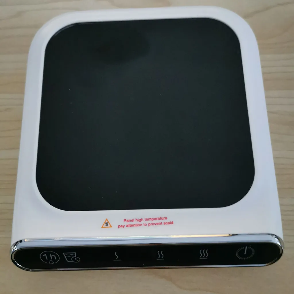 Electric Heating Warmer Plate Constant Temperature Beverage Coaster Smar Timer Touch Control Cup Holder Kitchen Dining Table T1