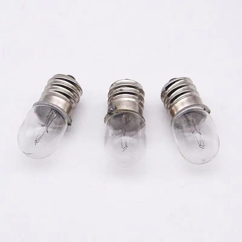 6.3V 12V 24V 30V 36V 2W 3W 5W 0.15A Screw Instrument Signal Indicating Small Bulb Button E10 Switch Light Lamp 10pcs