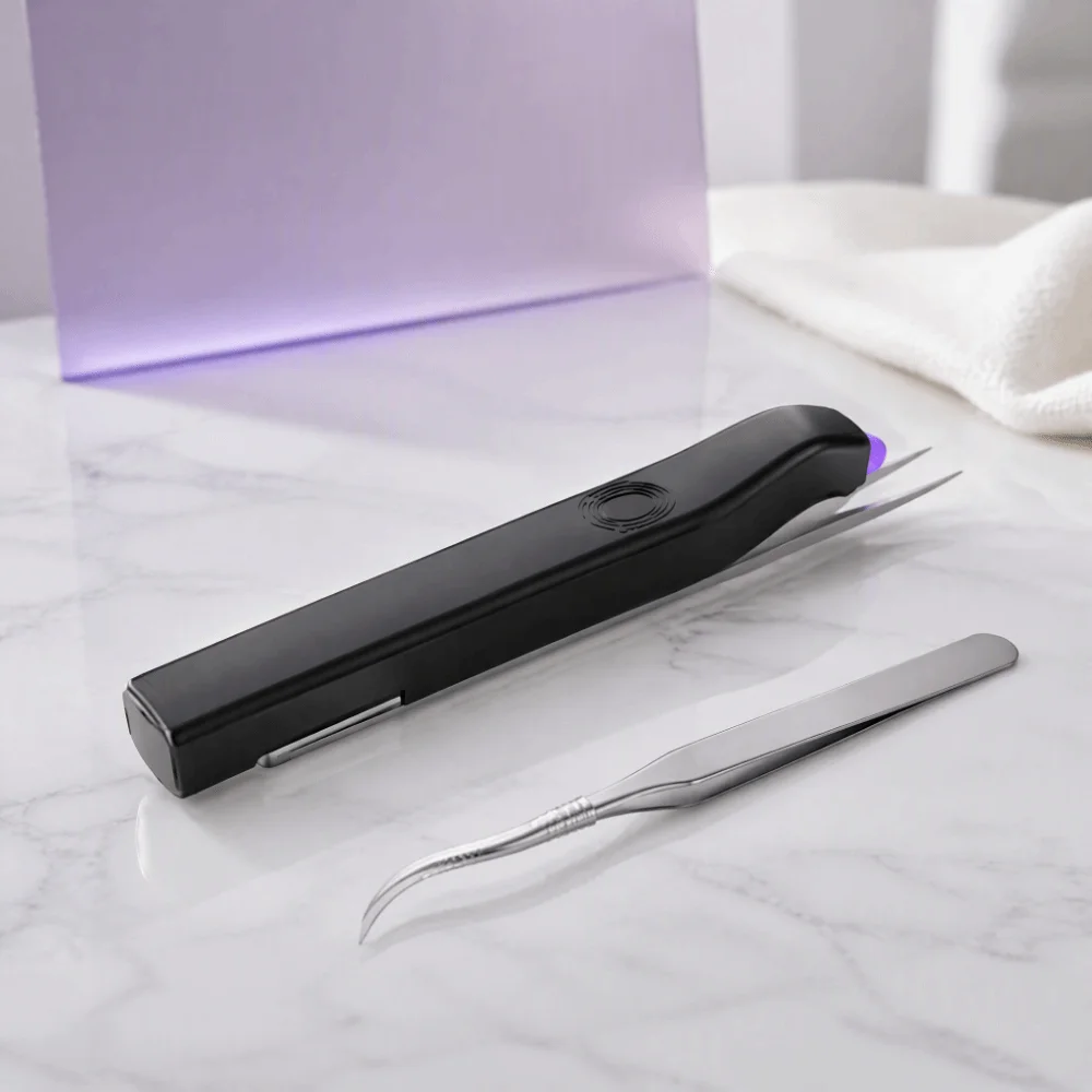 Mini Lamp UV Curing Lash Tweezer Lamp Rechargeable Mini Size Eyelash Extension Lamp Fast Curing New Design UV LED Lamp Nails Art
