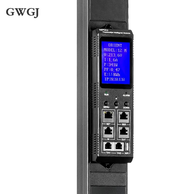 مقبس طاقة خزانة PDU ذكي 12 منفذ C13 جاك مفتاح مستقل HTTP SSH SNMP Telnet 485MODBUS مراقبة بروتوكول تتالي #3