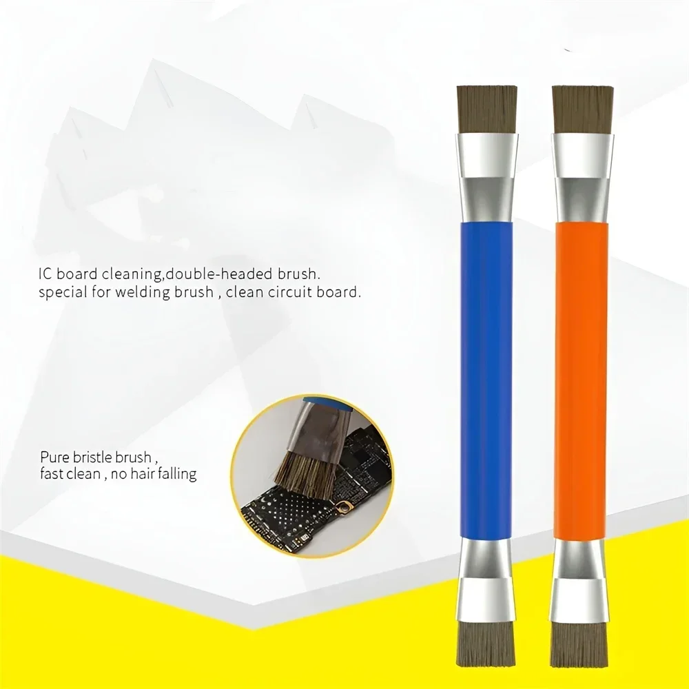 Anti-Static ESD Double Headed Brush Circuit Board Repair for IC Chip PCB Welding Mobile Phone/Computer Mainboard Cleaning