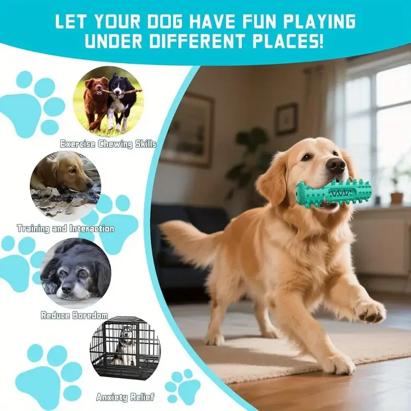 Von Tierarzt zugelassener Zahnaufsatz – 3-in-1 kühlendes Zahnbürstenspielzeug für kleine/mittlere Hunde, sommerliche Zahnreinigungs- und Zahnfleischmassage – Detail 5