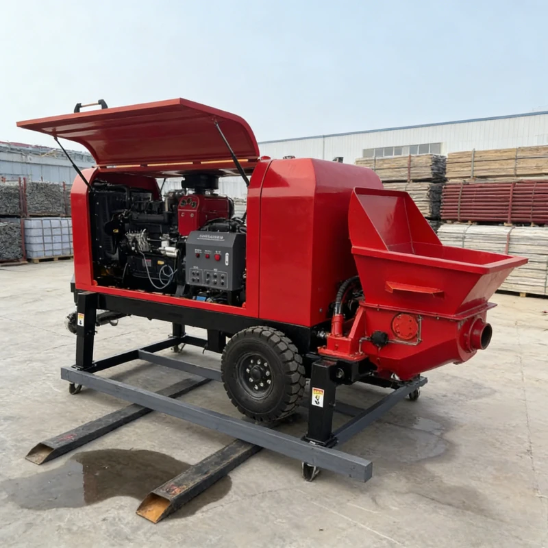 

Remote Control Diesel Concrete Pump 40m³/h Output Easy Maintenance for Construction Sites Featuring Engine Motor Core Components