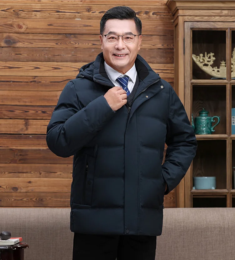 Men's Down Coats And Parkas Warm Winter Down Jacket Hooded High Quality Puffer Jacket Man Snow Peak Windproof Luxury Padding