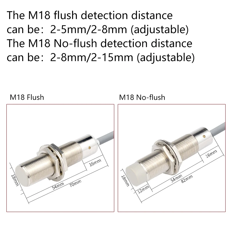 M18 Capacitive Proximity Switch - Non-metal Detection Switch - Material Level Liquid Level Sensor