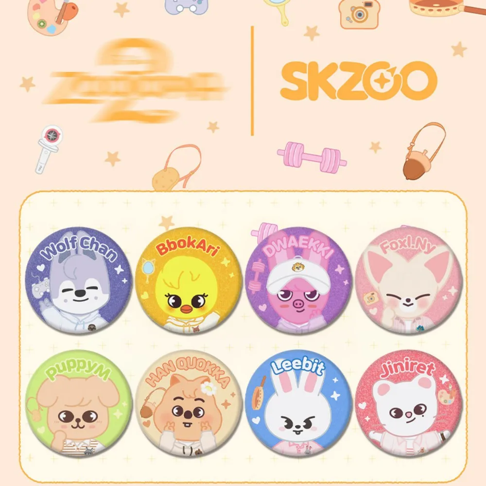

STRAY KIDS skzoo Crazy Animal City 2 Co branded Badge Tinplate Accessories KPOP gifts cartoon