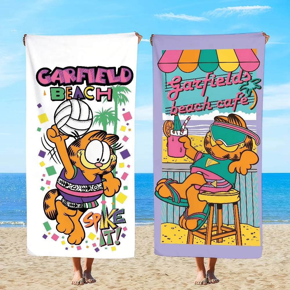 CARTOON G-GarfieldS Towel Textile Bathrobe Beach Quick-Drying Lightweight Portable Camping Swim Pool Travel