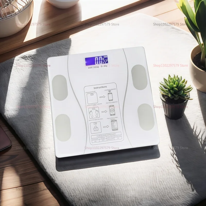 مقياس الدهون في الجسم الذكي مع مزامنة التطبيق، مقياس الحمام الرقمي المزود بتقنية البلوتوث، جهاز تعقب اللياقة البدنية، محلل تكوين الجسم للحياة الصحية
