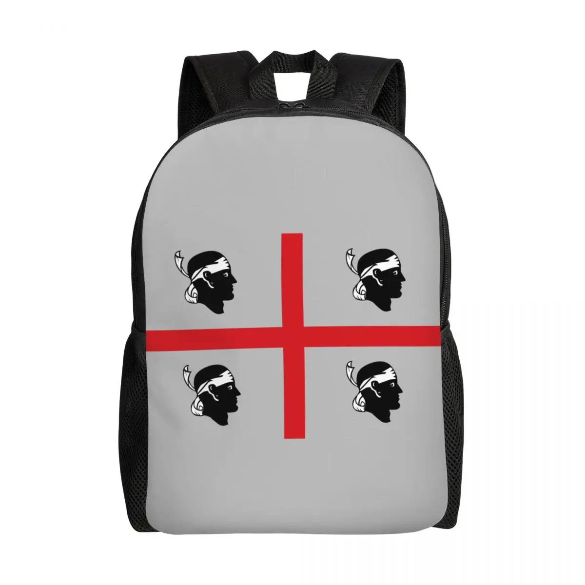 

Personalized Flag Of Sardinia Backpacks Men Women Basic Bookbag for School College Italy Sardegna Mori Bags