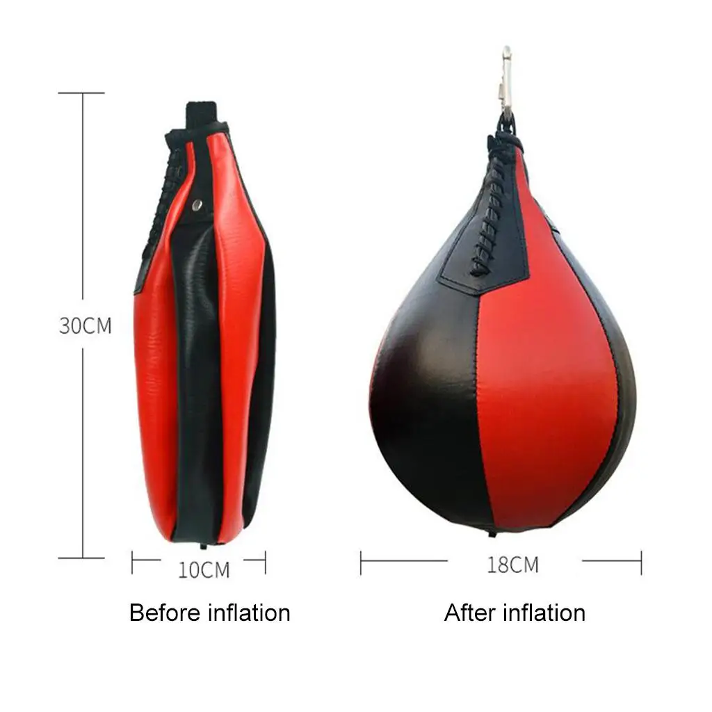 Boxe Training Speedbag, Heavy Duty PU Leather Hanging girevole Punch Ball Speedball per boxe MMA Muay Thai Fitness Workout