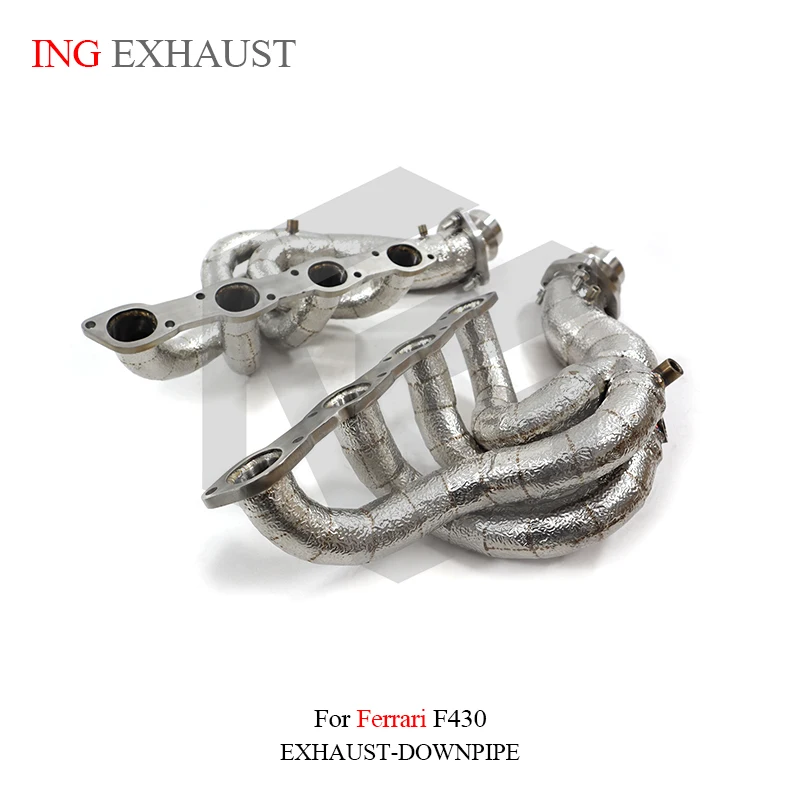 ING Stainless Steel 304 Heat Shield Manifold for Ferrari F430 SCuderia V8 4.3L Engine Header tube Performance Exhaust System