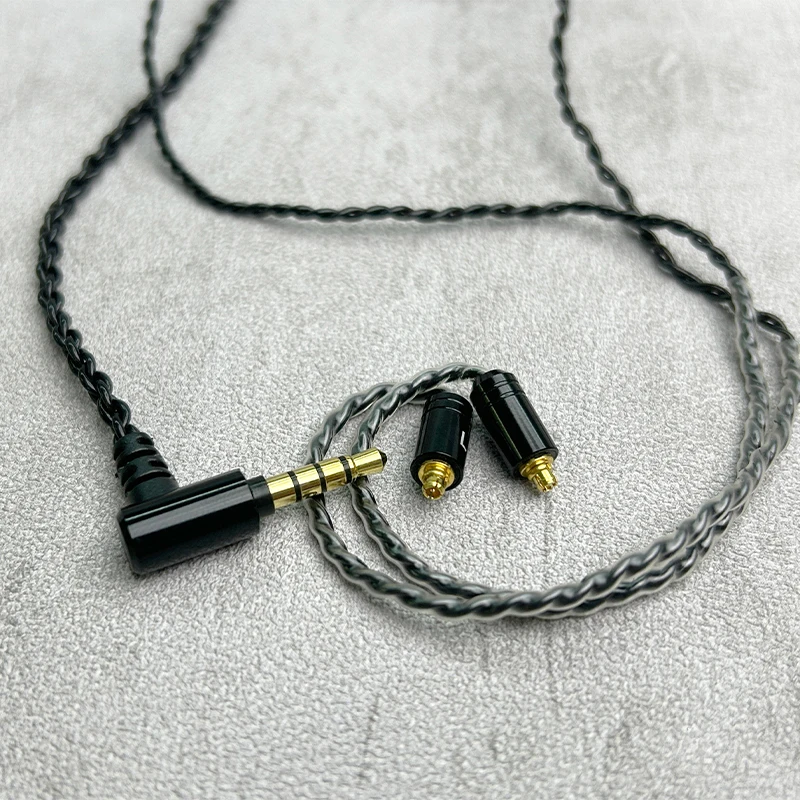 Cable de actualización de mejora de calidad de sonido, auricular HIFI con enchufe MMCX Chapado en plata y cobre sin oxígeno de alta pureza