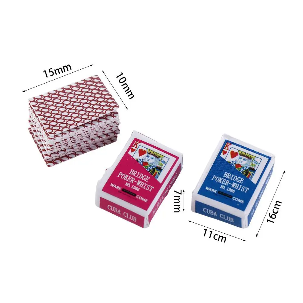 Mini Playing Cards for Dollhouses & Games - alternate angle