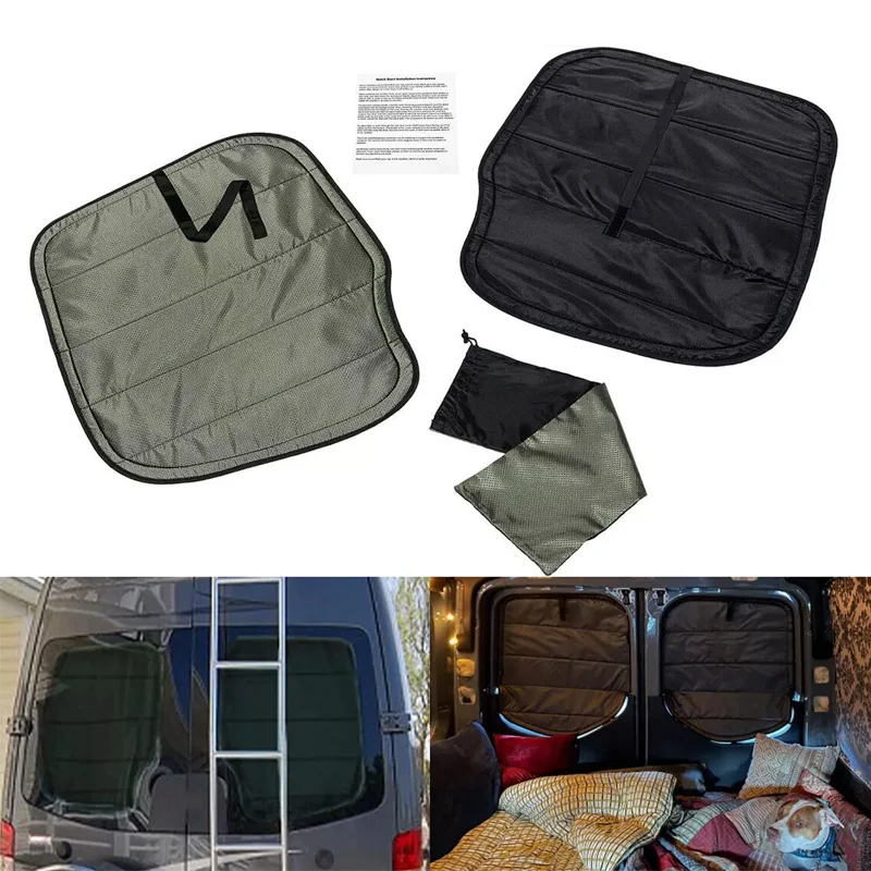 For Mercedes-Benz Sprinter Cargo Van 2007-2018 Blackout Rear Door Windows Covers