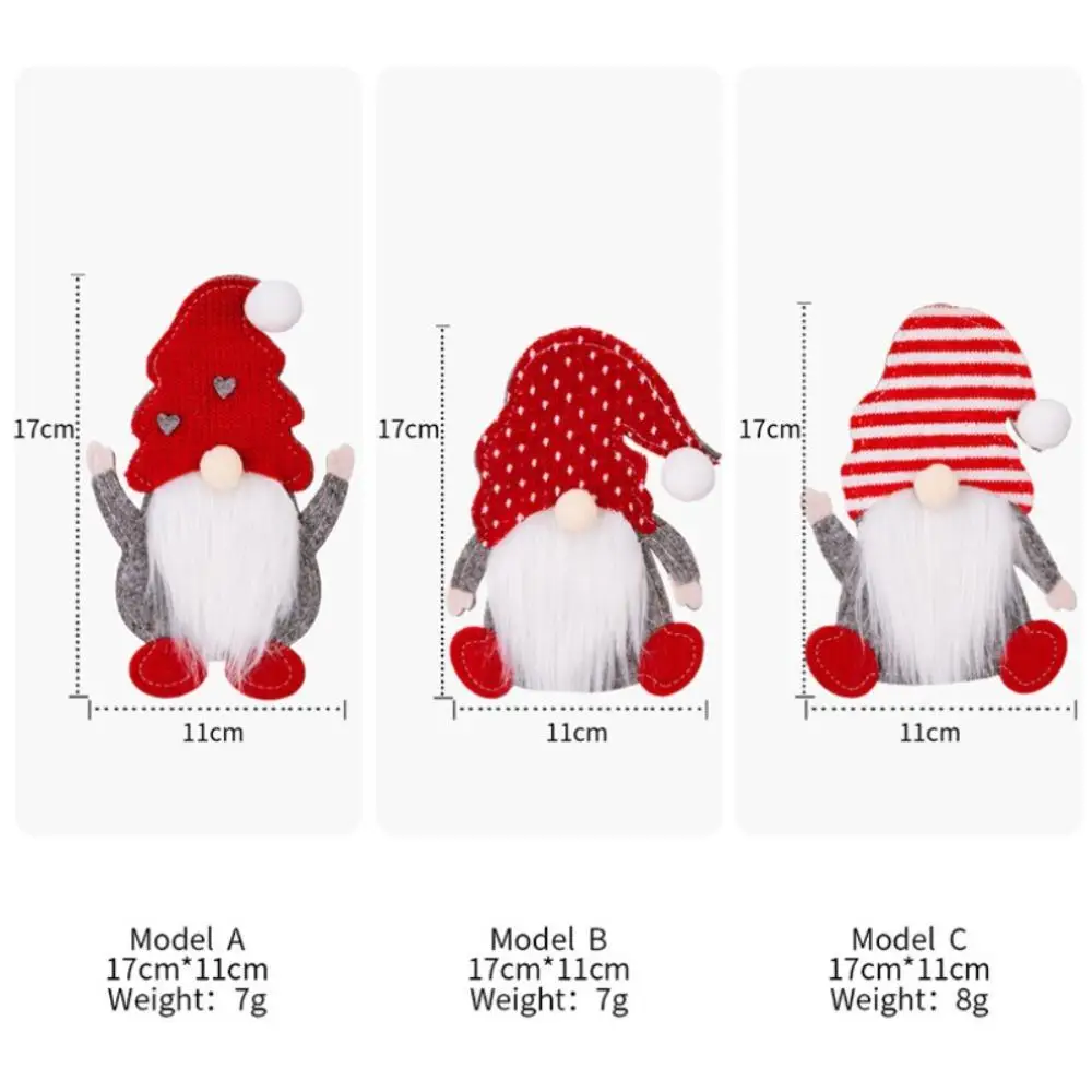 1pcs Christmas Gnome Fork Knife Holder No-Face Santa Claus Cutlery Decor Cover Holiday Table Decorative Santa Fork Pouch