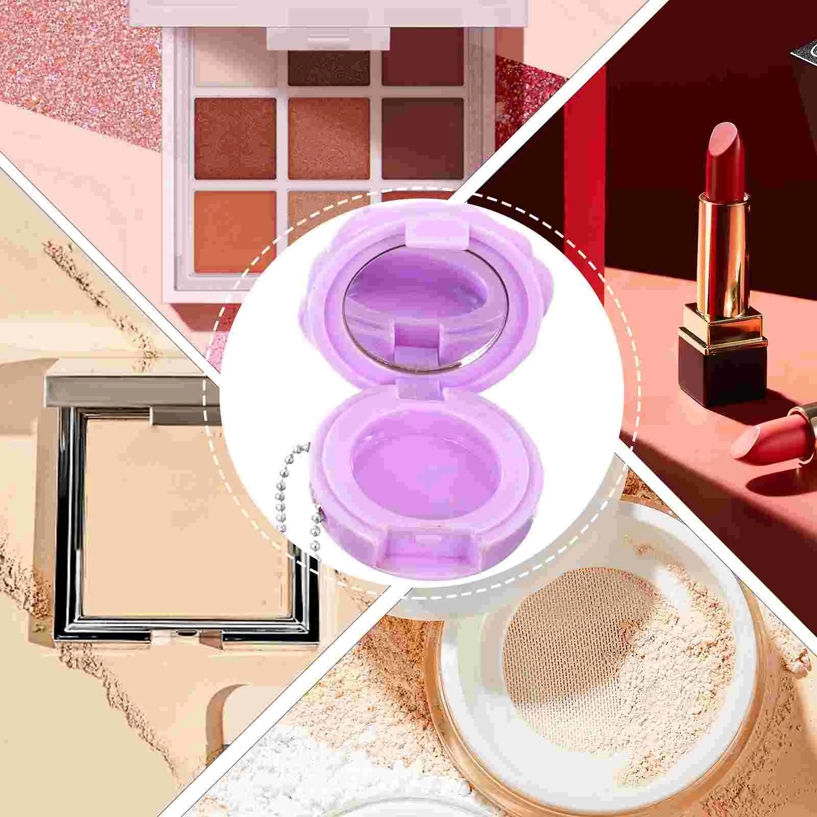 4Pcs Rose Flower EyeShadow Box Empty Small Jar Lip Balm Container Eyeshadow Palette Makeup Powder Pan portable Travel cosmetics