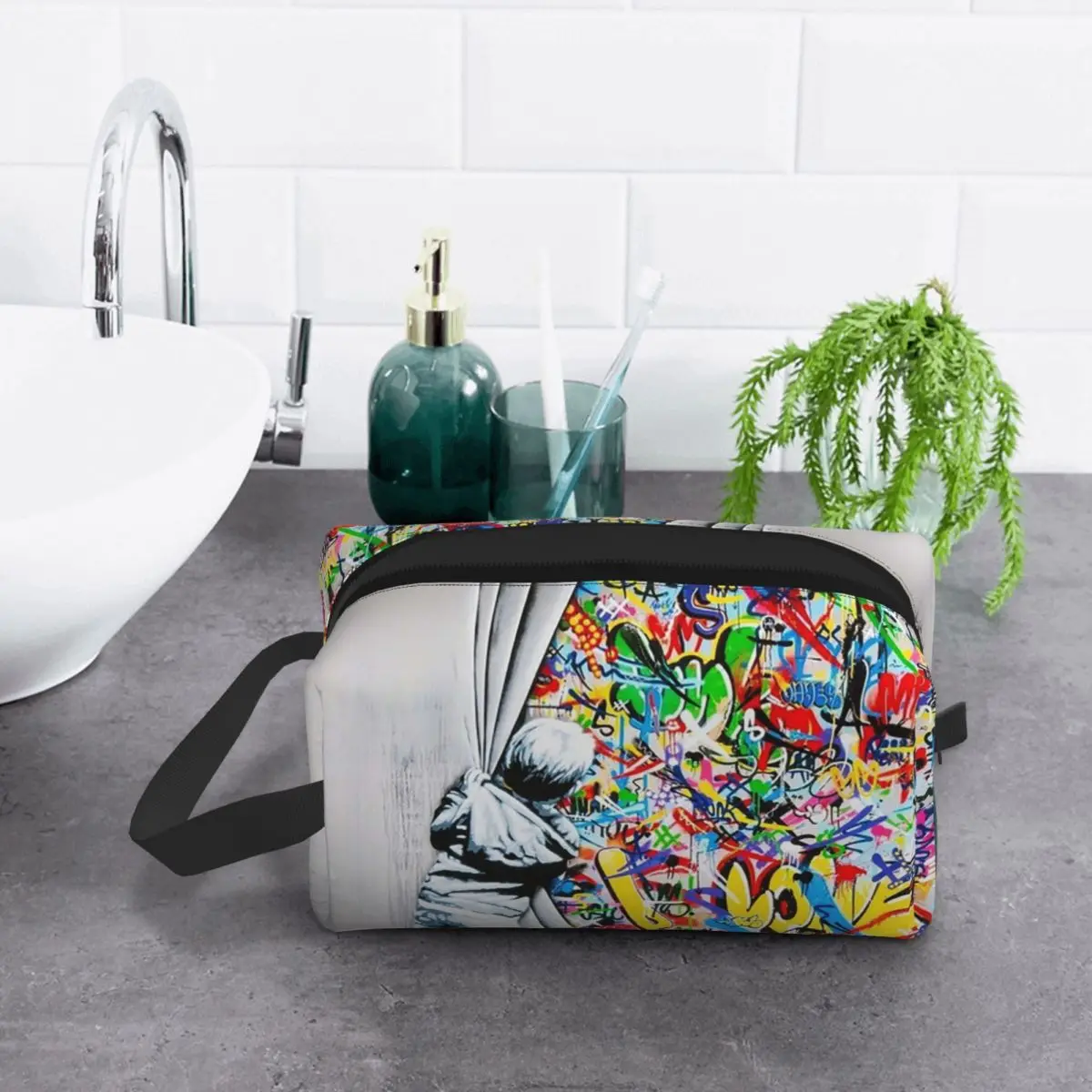 atras-da-cortina-menino-banksy-street-art-mural-bolsa-de-maquiagem-organizador-de-cosmeticos-armazenamento-dopp-kit-bolsa-de-cosmeticos-de-higiene-pessoal