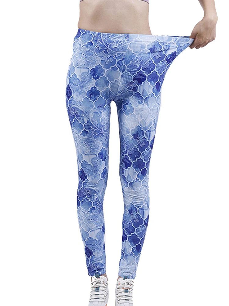 Cuhakci novo esporte de fitness verão tie-dye impresso leggings mulheres cintura alta calças elásticas calças 2022 primavera magro jogging