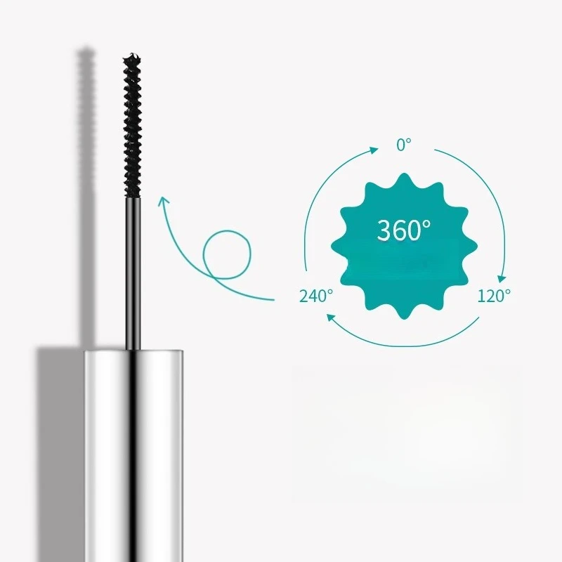 小さなブラシのマスカラ ミニワンド 自然なふわふわまつげ用 防水 くっつかない 長くする＆カールするフォーミュラ 使いやすい