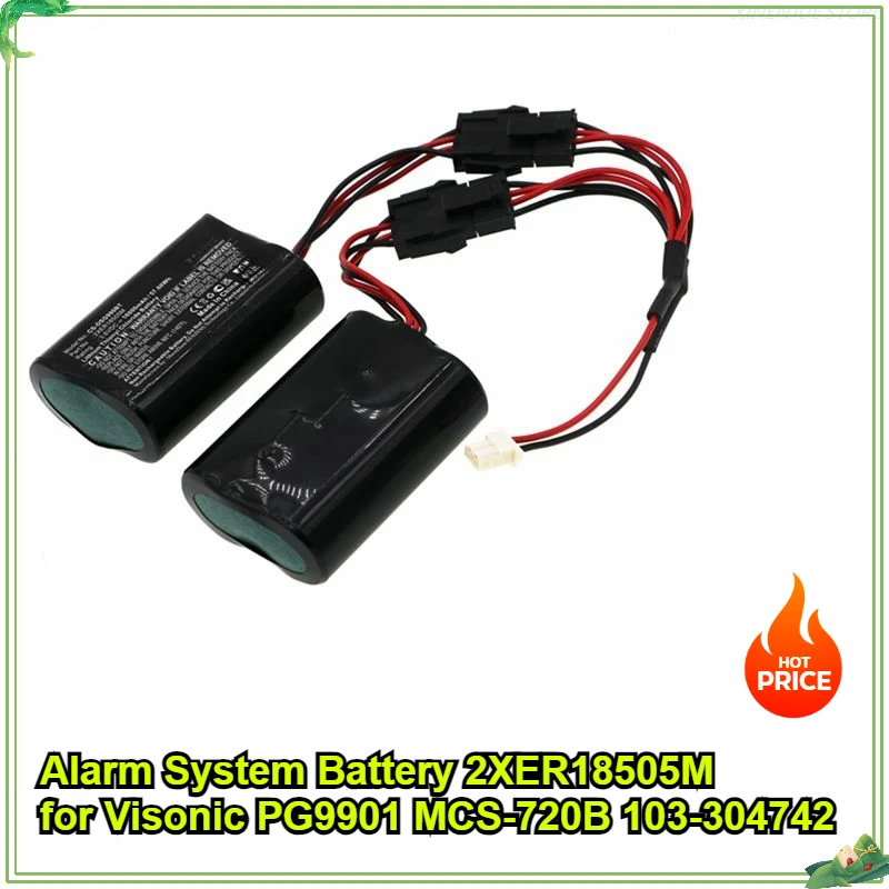 

Alarm System Battery 2XER18505M for Visonic MCS-720B MCS-740 for DSC/TYCO Wireless Indoor Siren Res Fire Burg PG9911 PG9901