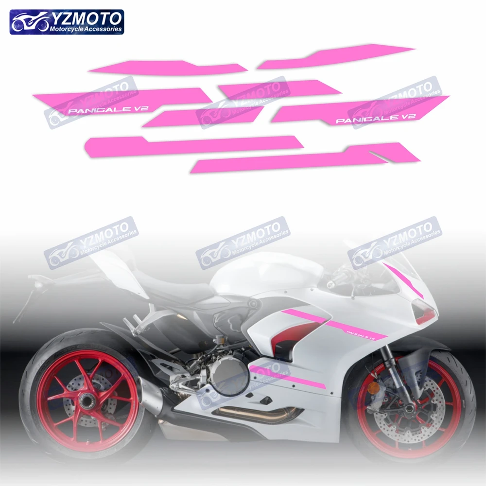 ل V2 Panigale V2 2020 2021 2022 2023 2024 دراجة نارية الملحقات مجموعة كاملة ملصق هدية عاكسة الجسم ملصقات مصورة عدة